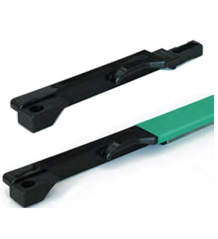 Patin de transferencia lateral izquierdo SX en poliamida color negro -Part. 669