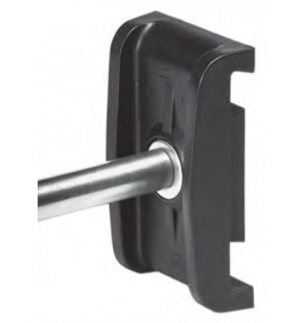 Mordaza para perfil lateral doble, con varilla inox. de 12 mm. - Part. 213