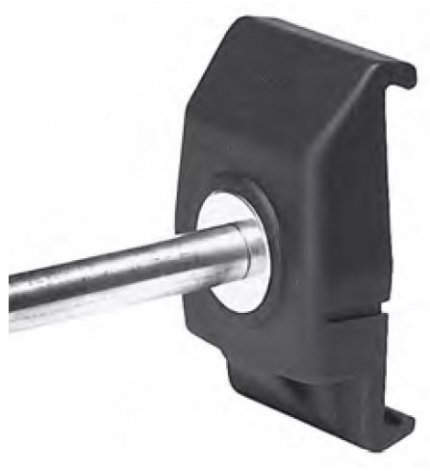 Mordaza para barandilla lateral del Part. 296, con varilla inox. de 12 mm. - Part. 298