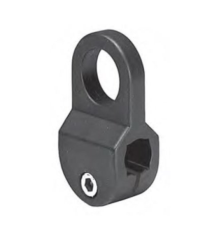 Mordaza fotocelula/sensor, para eje redondo de 14 mm. y cuadrado de 12 mm., tornillería int. inox. - Part. 341