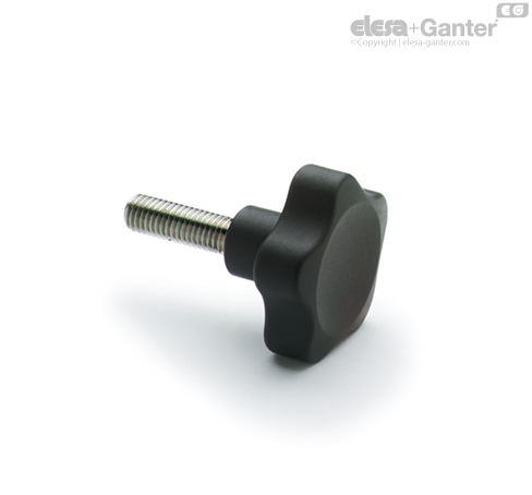 Pomo lobulado VC.692/32 S-p-M6x20 Inox