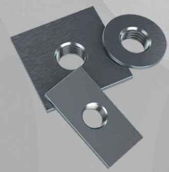 Chapa soldable Inox Rosca M-16 de 100x50 mm