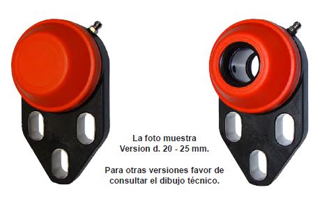 UCFB206C, Soporte abierto, con retén, eje: 30 mm., en PA FV