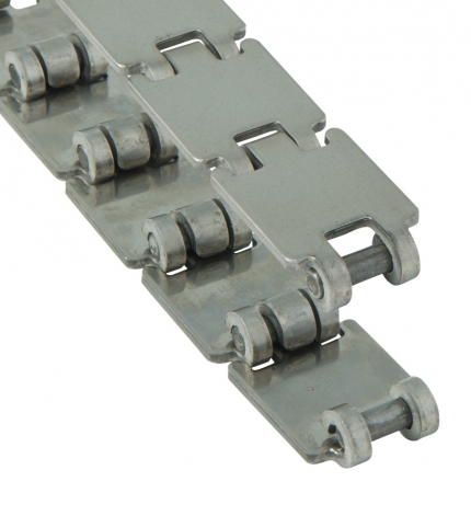 60S13 - Cadena de charnela recta en ac.inox. serie 60, bisagra mini, ancho de platillo: 44,5 mm., paso: 38,1 mm.