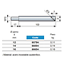 Varilla de 14 mm. longitud 118 mm., para mordaza part 71+213+298
